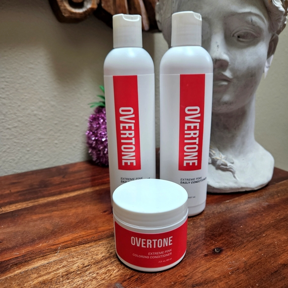 Overtone Vibrant Pink Hair Color Trio - Picture 1 of 4